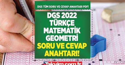 dgs soru kitapçığı 2022